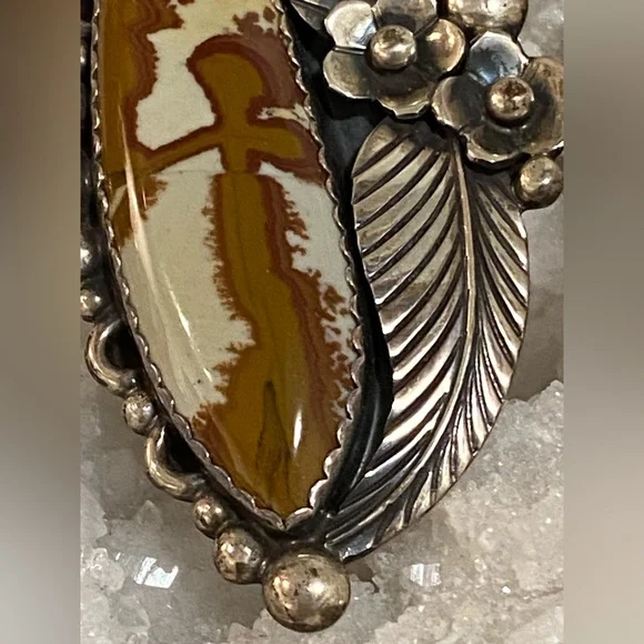 Knockout Gorgeous Sterling Owyhee Jasper Ring - Picture 6 of 10